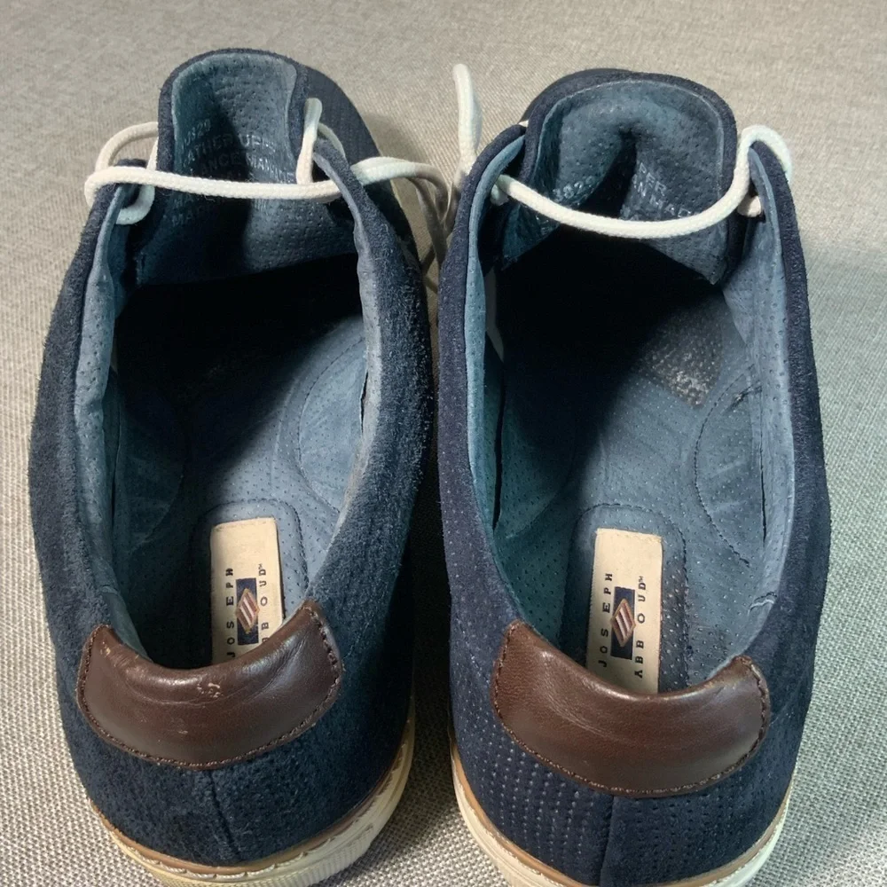 Navy Suede Derby Shoes Mens 9.5D Joseph Abboud